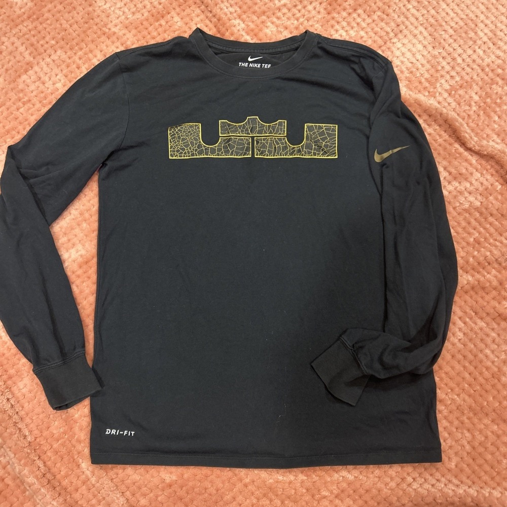 Nike Dri-Fit Men's LeBron James Black Long Sleeve Shirt Small